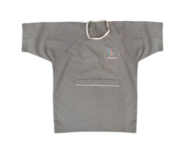 Γκρι ποδιά με λευκές λεπτομέρειες